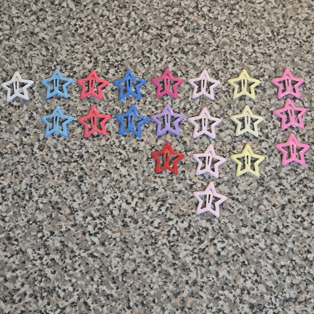 🍒🍒 Colorful Star Hair Clips Set